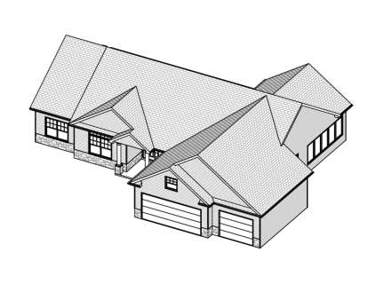 Ranch House Plan #849-00067 Elevation Photo