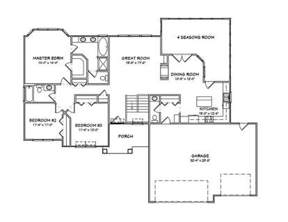 Floorplan 1 for House Plan #849-00067