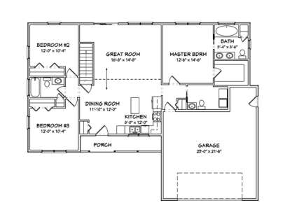 Floorplan1 for House Plan #849-00070
