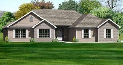 Ranch House Plan #849-00071 Elevation Photo