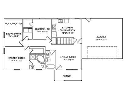 Floorplan 1 for House Plan #849-00074