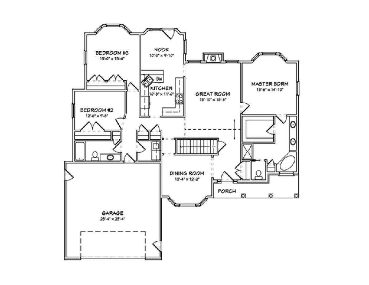 Ranch Plan: 1,830 Square Feet, 3 Bedrooms, 2 Bathrooms - 849-00076 for Free Printable House Floor Plans