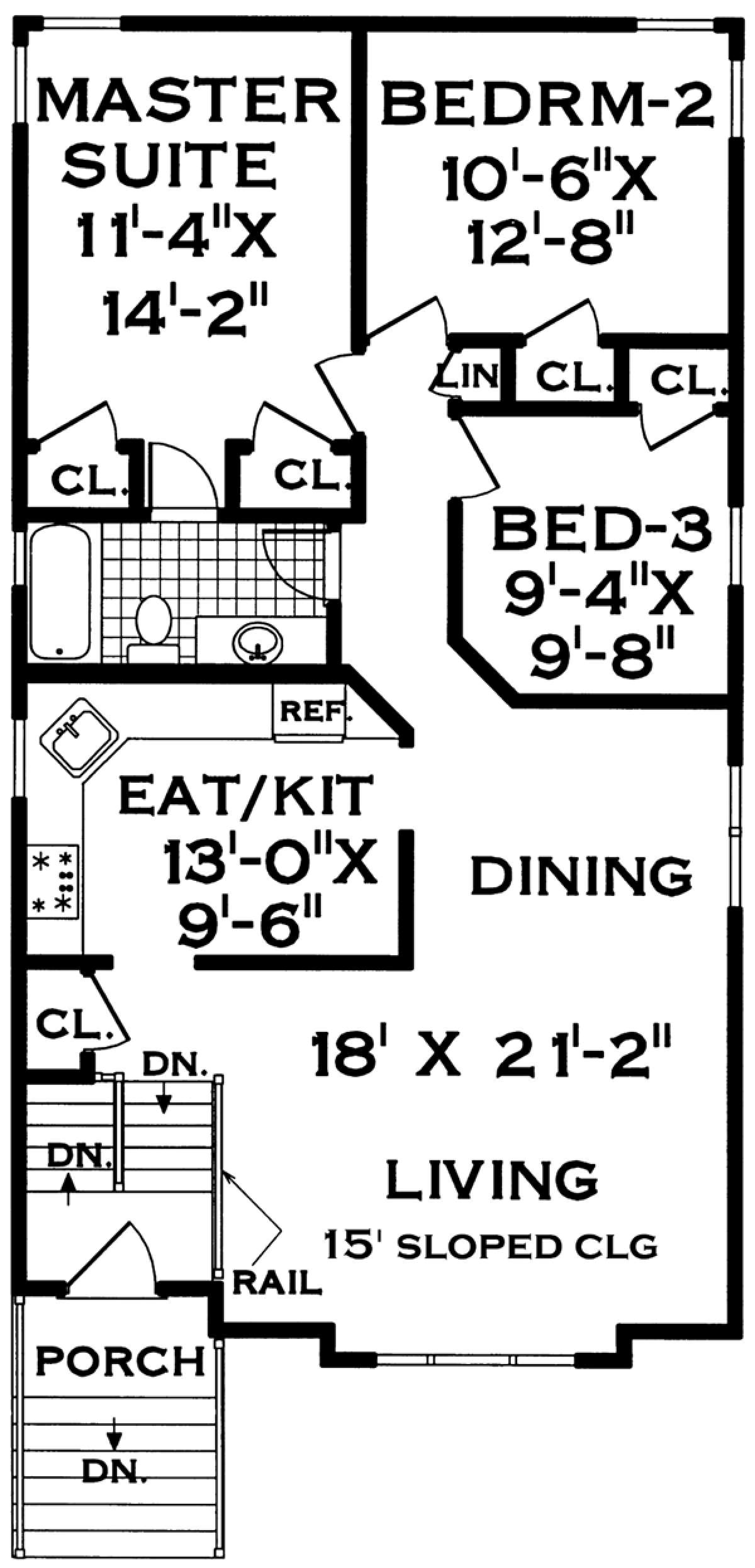 Floorplan 1 for House Plan #033-00106
