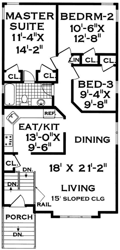 Floorplan 1 for House Plan #033-00106