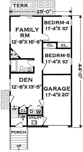 Floorplan 2 for House Plan #033-00106