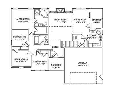 Floorplan 1 for House Plan #849-00083