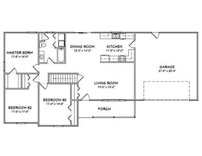 Floorplan1 for House Plan #849-00086
