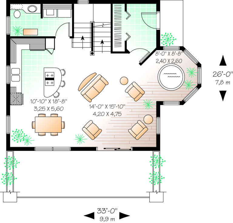 House Plan House Plan #558 Drawing 1