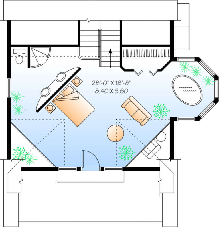 House Plan House Plan #558 Drawing 2