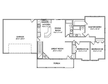 Floorplan 1 for House Plan #849-00089