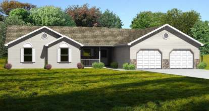 Ranch House Plan #849-00094 Elevation Photo