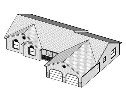 Ranch House Plan #849-00094 Elevation Photo