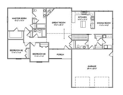 Floorplan 1 for House Plan #849-00094