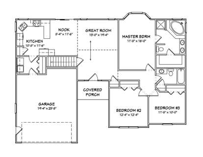 Floorplan 1 for House Plan #849-00095