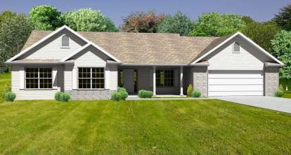 Country House Plan #849-00096 Elevation Photo