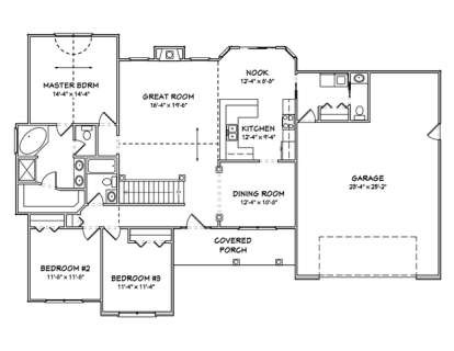 Floorplan 1 for House Plan #849-00096
