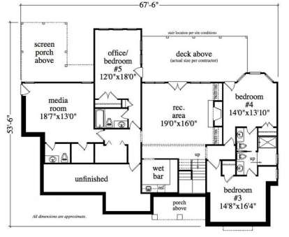 Terrace Floor Plan for House Plan #5458-00001
