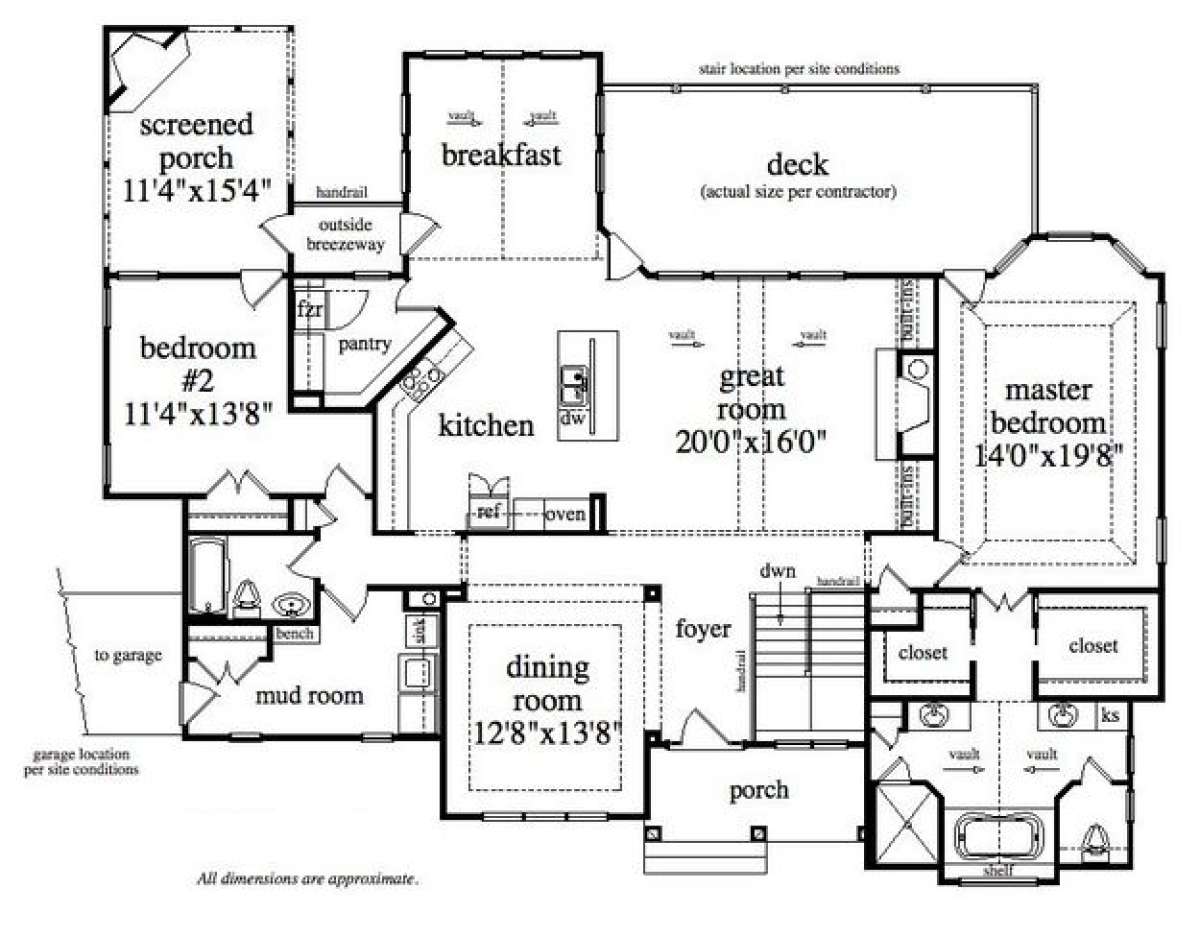 Cottage Plan 4,225 Square Feet, 5 Bedrooms, 4.5 Bathrooms