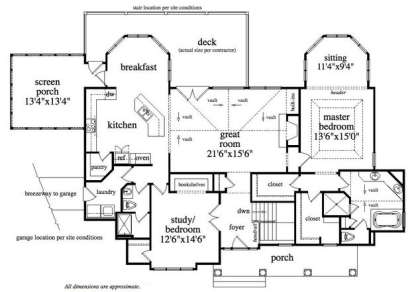 Main Level for House Plan #5458-00003