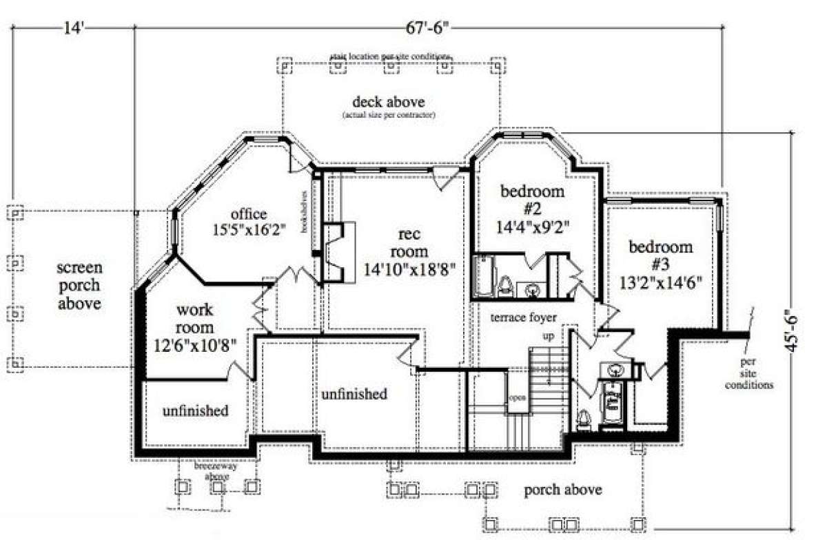 Terrace Level for House Plan #957-00005