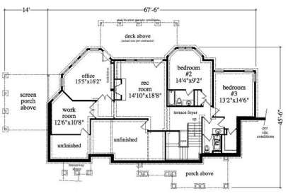 Terrace Level for House Plan #5458-00005