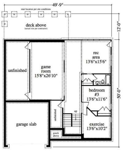 Terrace Level for House Plan #5458-00007