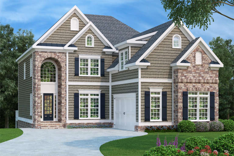 European House Plan #009-00039 Elevation Photo