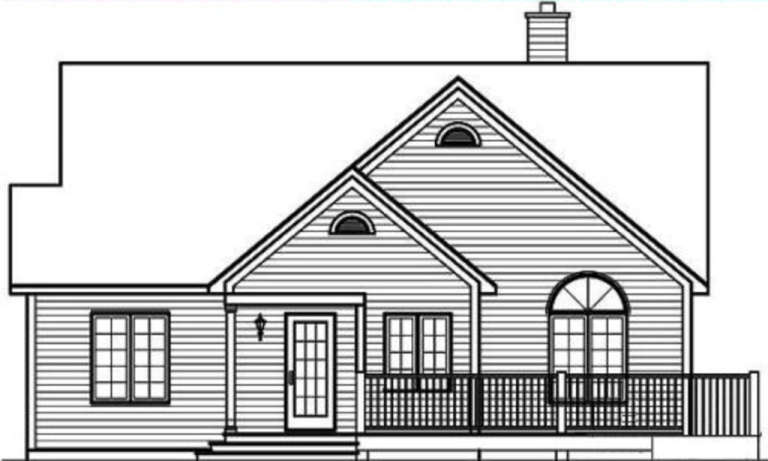 Vacation House Plan #034-00140 Elevation Photo
