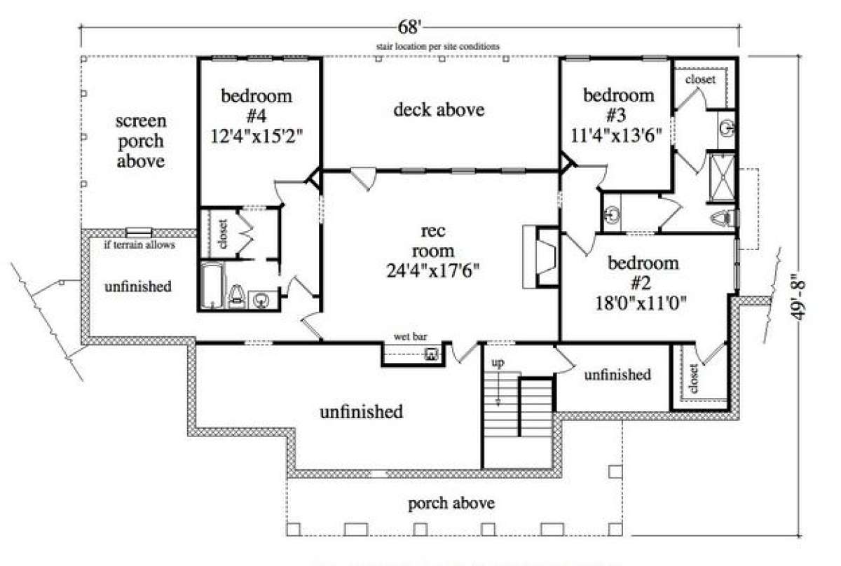 Terrace Level for House Plan #957-00009