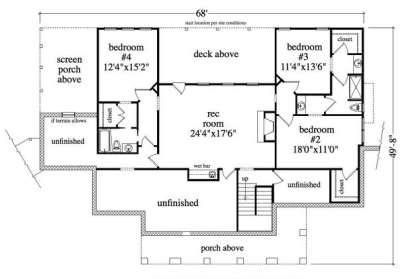 Terrace Level for House Plan #5458-00009