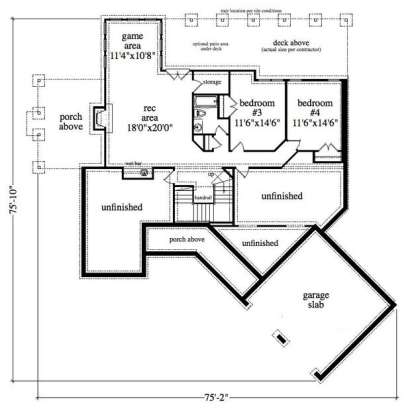 Terrace Level for House Plan #5458-00010