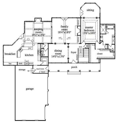 Main Level for House Plan #5458-00011