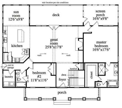 Main Level for House Plan #957-00012
