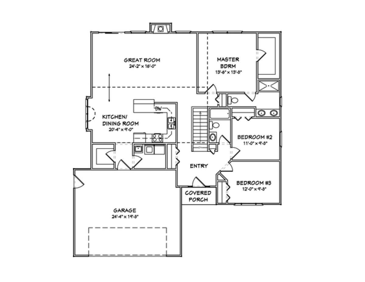 Floorplan 1 for House Plan #849-00100