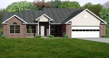 Ranch House Plan #849-00102 Elevation Photo