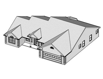 Ranch House Plan #849-00102 Elevation Photo