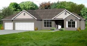 Ranch House Plan #849-00103 Elevation Photo