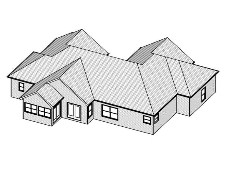 Ranch House Plan #849-00103 Elevation Photo