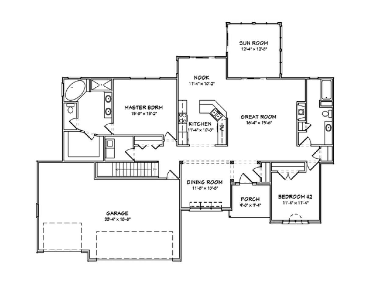 Floorplan 1 for House Plan #849-00103