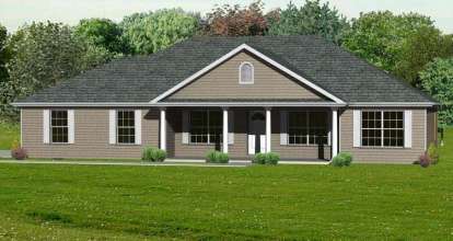 Ranch House Plan #849-00104 Elevation Photo