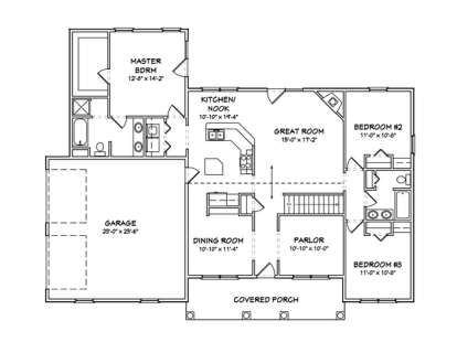 Floorplan 1 for House Plan #849-00104