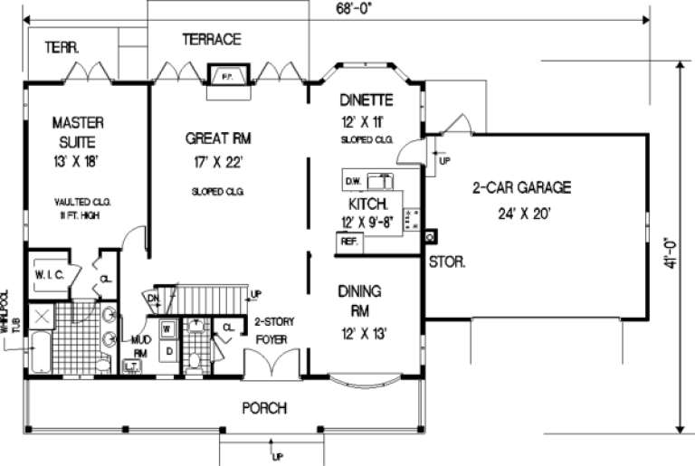 House Plan House Plan #561 Drawing 1