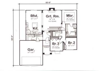 Main Floor for House Plan #963-00001