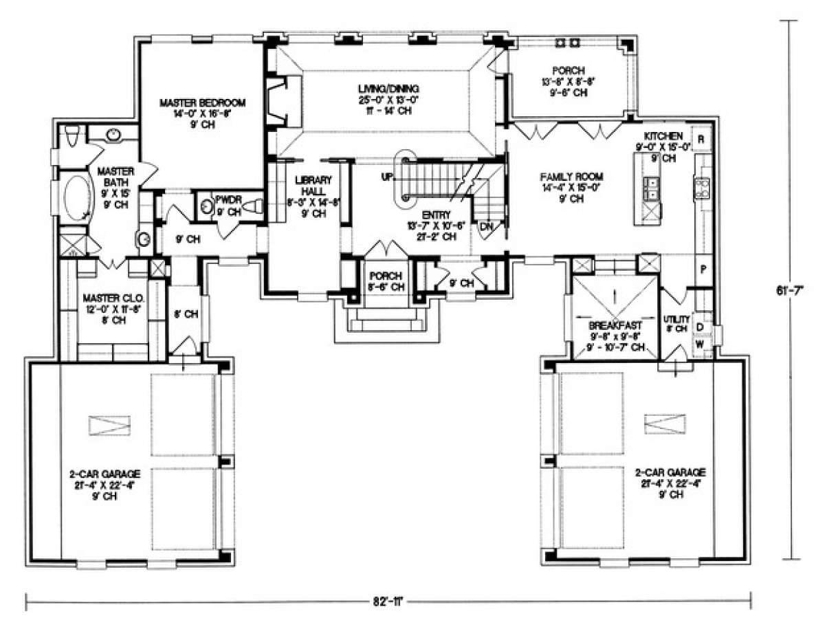 Floorplan 1 for House Plan #402-01041