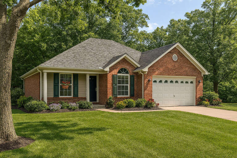 House Plan House Plan #5616 Angled Front Elevation