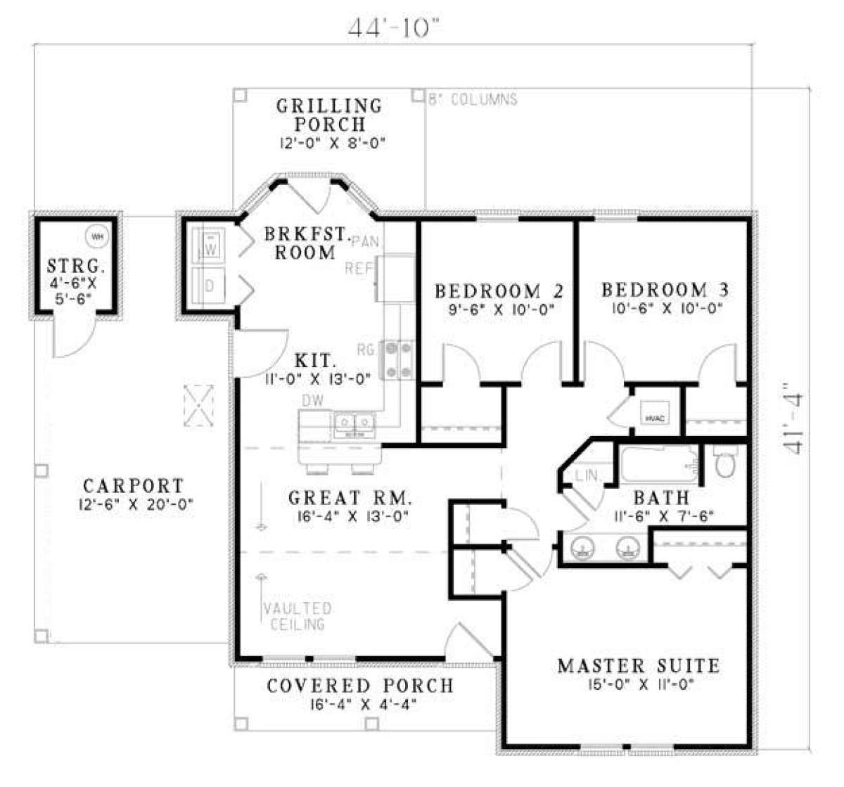 Floorplan 1 for House Plan #110-00604