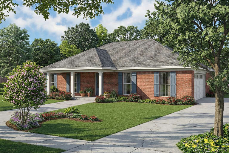 House Plan House Plan #5620 Angled Front Elevation