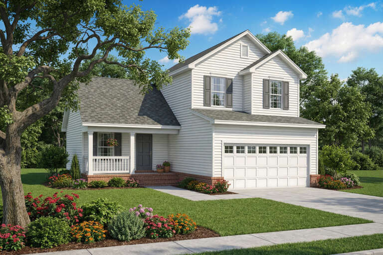 House Plan House Plan #5621 Angled Front Elevation