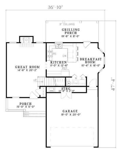 Floorplan 1 for House Plan #110-00607