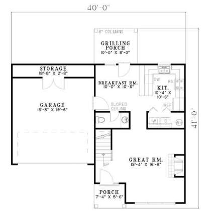Floorplan 1 for House Plan #110-00608